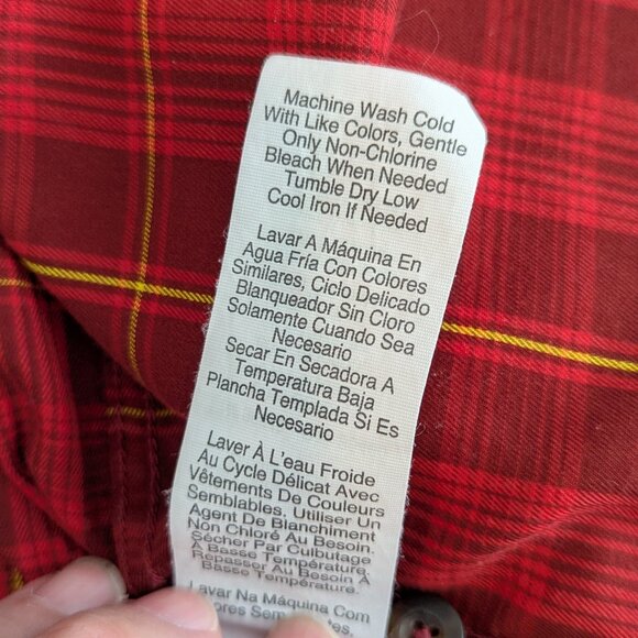 Oakley Regular Fit Button Down Plaid Shirt Red - Size XL - Picture 12 of 12